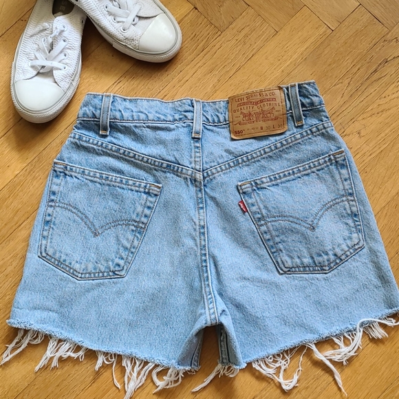 Levi's Pants - Levi's  550 vintage  light wash cut off  jean  sho